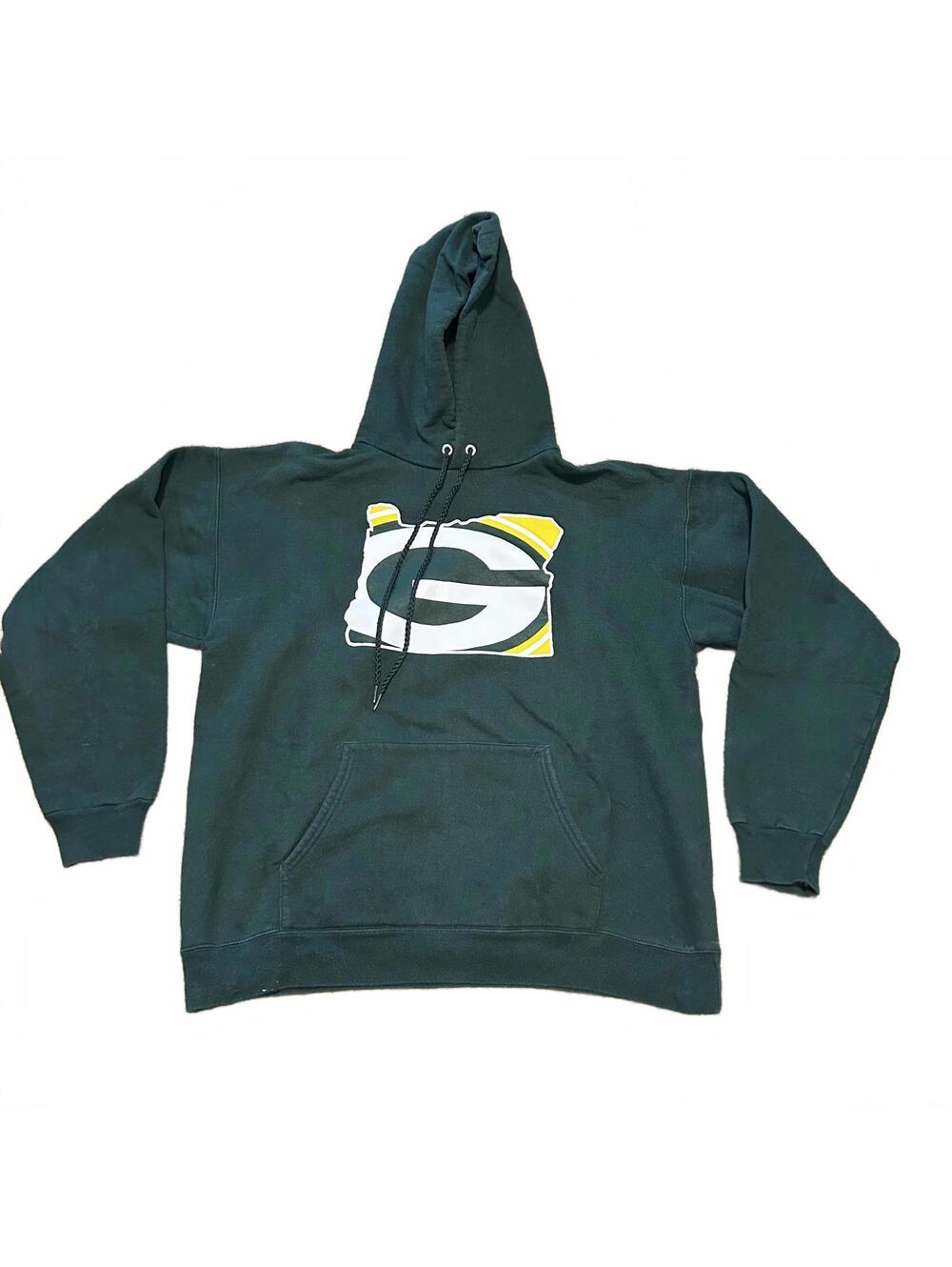 Vintage 90s Green Bay Packers NFL Graphic Hoodie Sweatshirt